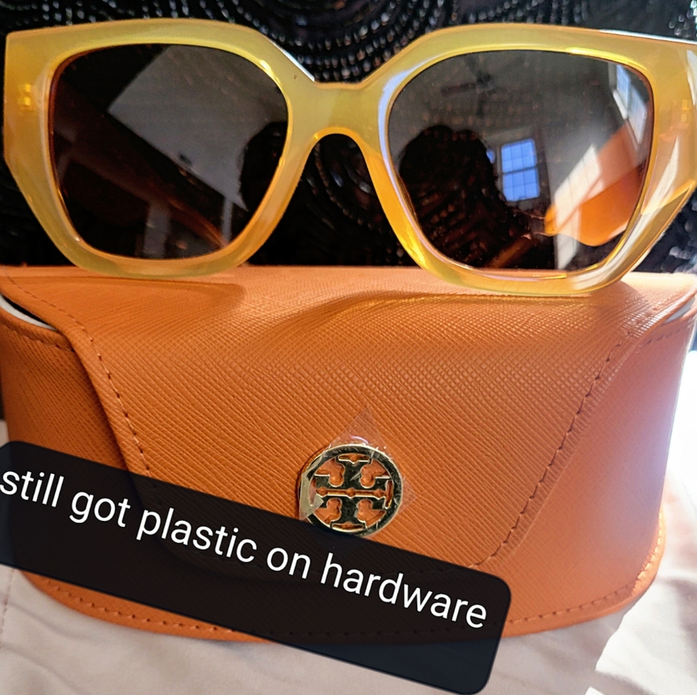 Tory Burch Sunglasses  Never used- Transparent Marigold *Authentic*